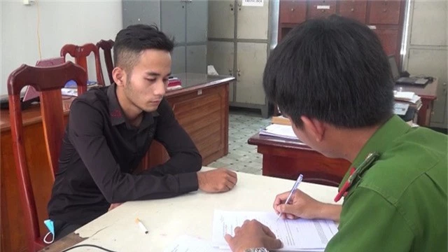 Đối tượng Nguyễn Văn Thông tại cơ quan điều tra