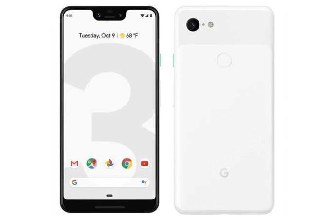 Google Pixel 3 XL sở hữu khung viền kim loại, 2 bề mặt phủ kính cường lực Corning Gorilla Glass 5. Máy có số đo 158x76,7x7,9 mm, trọng lượng 184g.