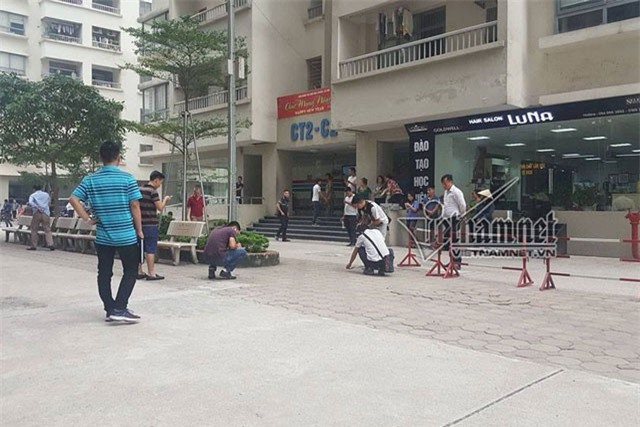 Hà Nội: Nghi nổ súng ở chung cư VOV, người phụ nữ bị thương