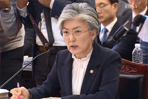 Ngoại trưởng Hàn Quốc Kang Kyung-hwa. (Ảnh KBS)