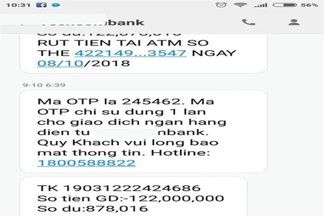 Bán chó, bị lừa mất 122 triệu đồng qua tài khoản ngân hàng