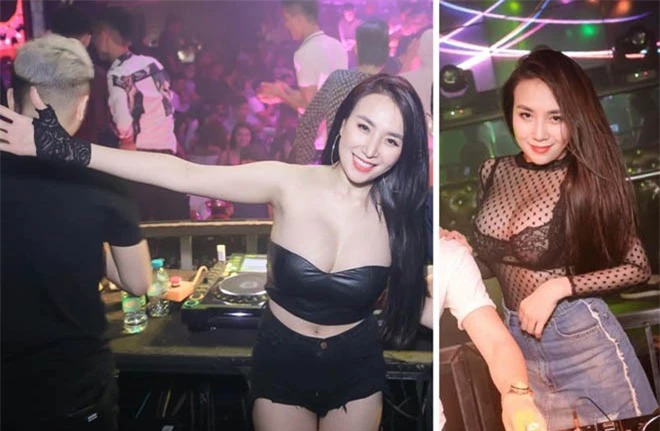 Thảo Bebe mặc áo crop top, quần siêu ngắn, đồ xuyên thấu khi đánh nhạc DJ