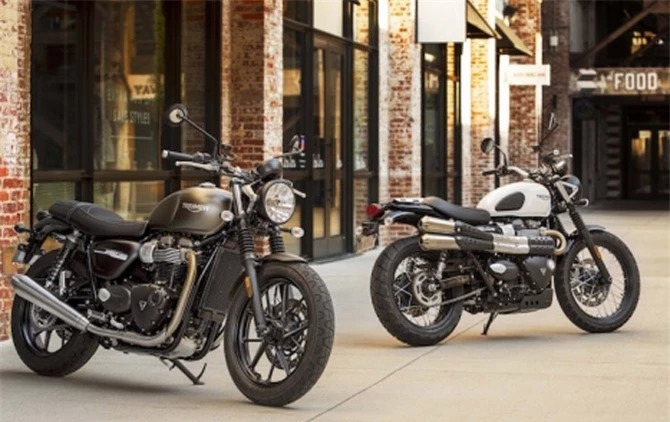  Bộ đôi TRIUMPH STREET SCRAMBLER và STREET TWIN 2019 có nhiều nâng cấp khá giống nhau.