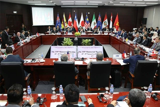 TPP được đổi tên thành CPTPP sau phiên thảo luận cấp bộ trưởng vào tháng 11.2017 tại Đà Nẵng. Ảnh: AFP