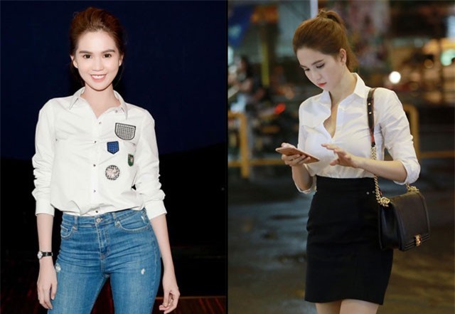 Clip: Ngọc Trinh hướng dẫn 10 cách mix đồ với áo sơ mi trắng