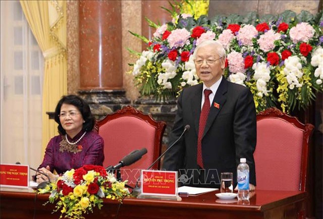 Tổng Bí thư, Chủ tịch nước Nguyễn Phú Trọng làm việc với Văn phòng Chủ tịch nước