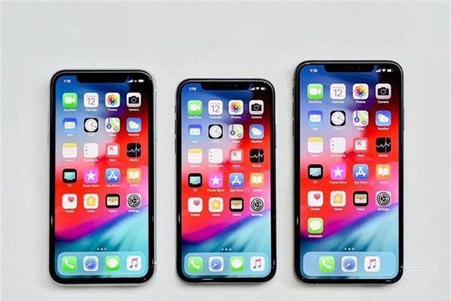 Từ trái sang: iPhone XR, XS, XS Max