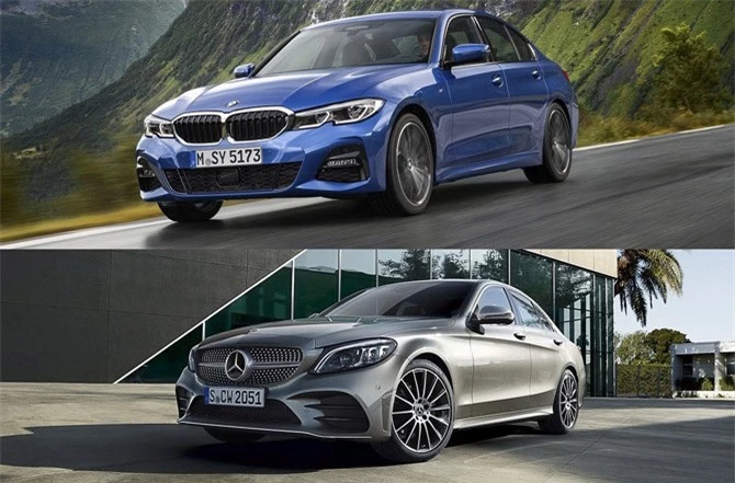 Trong khi BMW 3 Series sở hữu thiết kế thể thao thì Mercedes C-Class 2019 (dưới) lại mang cho mình thiết kế sang trọng.