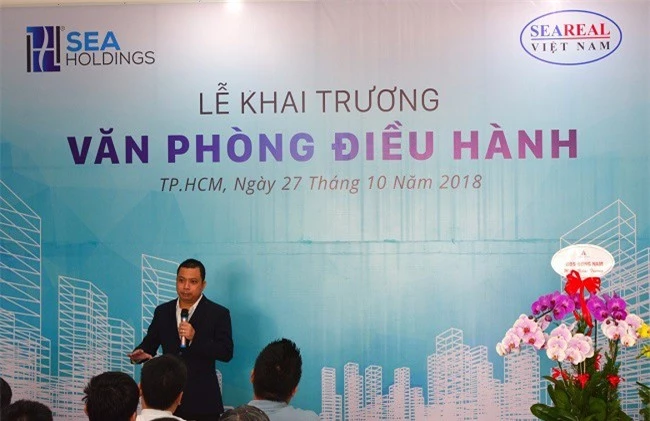 Ông Trần Hiền Phương – Tổng giám đốc của Seaholdings phát biểu tại Lễ khai trương (Ảnh: ĐL)