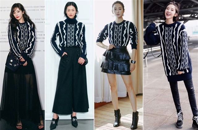 Muốn nâng trình mix đồ, hãy nhìn cách Dương Mịch, Liu Wen, Lý Thuần, Đường Nghệ Hân “chặt chém” khi diện 1 chiếc áo len