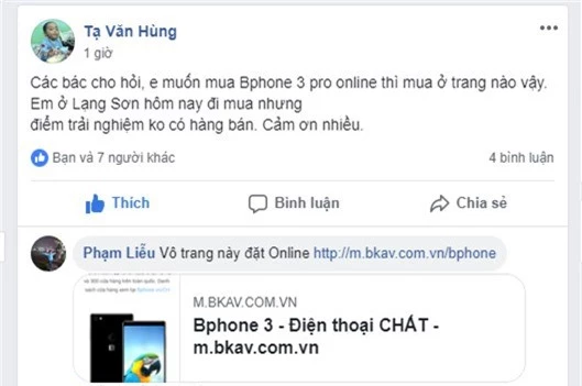 Bphone 3 cháy hàng - khó mua, nhiều người hâm mộ mạnh tay mua hẳn Bphone 3 Pro