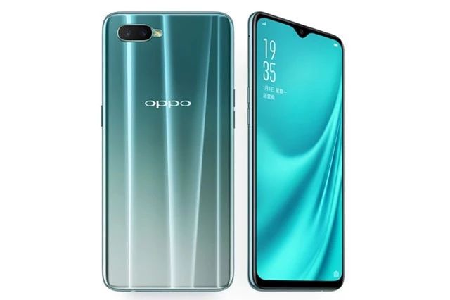 Oppo R15x sở hữu thiết kế với khung viền bằng kim loại, 2 bề mặt phủ kính cường lực. Kích thước và trọng lượng của máy chưa được hé lộ. 