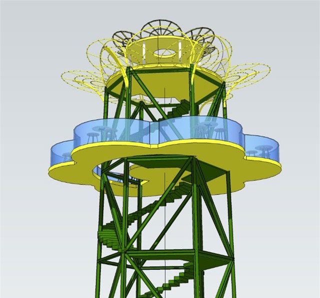 Lần đầu tiên làng hoa Sa Đéc có đài ngắm hoa cao 18 m