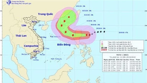 Dự báo thời tiết 30/10: Siêu bão Yutu gây mưa, gió giật cấp 15