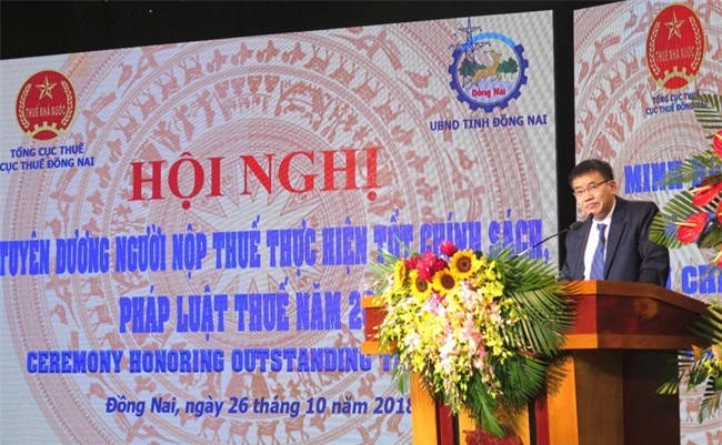 Ông Lê Văn Hải, Phó Vụ trưởng Vụ Tuyên truyền Hỗ trợ (Tổng cục Thuế), phát biểu tại hội nghị (ảnh LK)