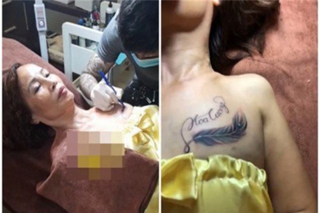 Cô dâu 61 tuổi lần đầu "thanh minh" về hình xăm mới trên ngực