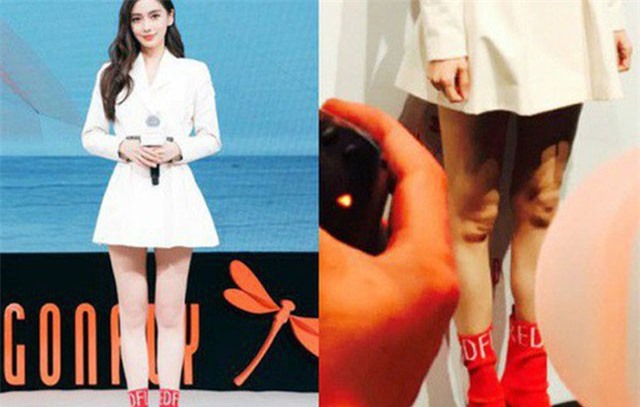 Sự thật về đôi chân tưởng chừng nuột nà không tì vết của Angela Baby tại sự kiện