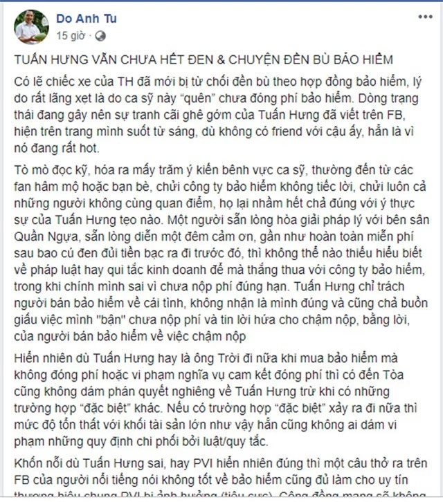 Ảnh chụp màn hình Facebook.