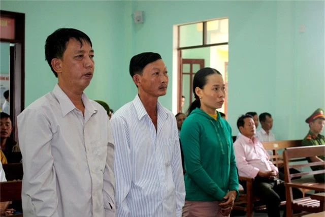 Các bị cáo trong phiên tòa