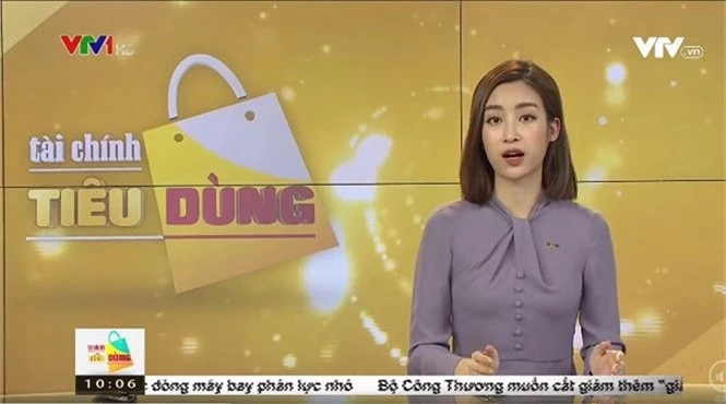 Hình ảnh lần đầu dẫn sóng truyền hình ở VTV24 của Hoa hậu Đỗ Mỹ Linh - ảnh 1