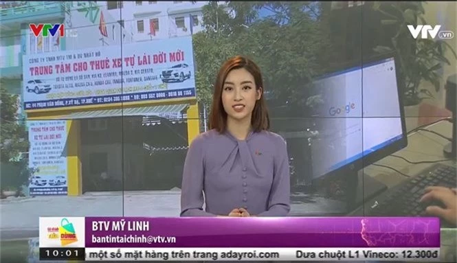 Hình ảnh lần đầu dẫn sóng truyền hình ở VTV24 của Hoa hậu Đỗ Mỹ Linh - ảnh 2