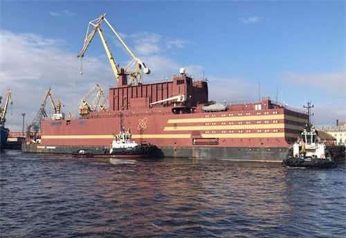 Nga hạ thuỷ thành công nhà máy điện hạt nhân nổi trong nước đầu tiên