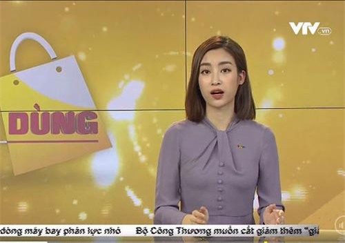 Hình ảnh lần đầu dẫn sóng truyền hình ở VTV24 của Hoa hậu Đỗ Mỹ Linh
