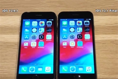 Clip: So sánh tốc độ iOS 12.1 với iOS 12.0.1