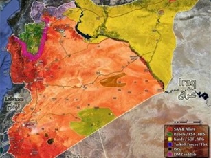 Bản đồ chiến sự Syria tháng 11/2018