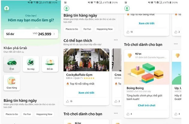 Giao diện mới của Grab (Ảnh: GR)