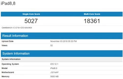 Điểm chuẩn Geekbench đáng kinh ngạc mà iPad Pro (2018) đạt được