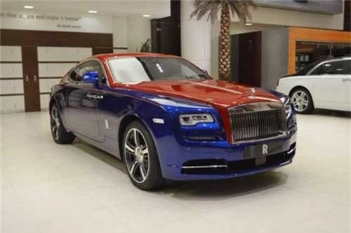 Ảnh: Rolls-Royce Wraith với phối màu độc nhất thế giới. Sở hữu tông màu xanh dương - đỏ thuộc hàng siêu hiếm, chiếc Rolls-Royce Wraith của một đại gia Trung Đông trở nên độc nhất vô nhị trên thế giới. (CHI TIẾT)