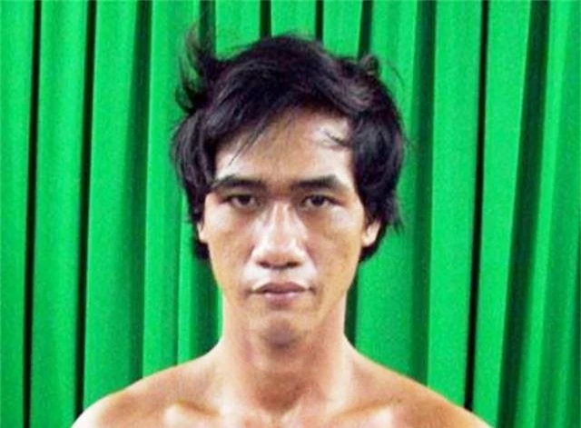 Nguyễn Giang Anh thời điểm bị bắt sau khi gây án. (Ảnh: CTV)
