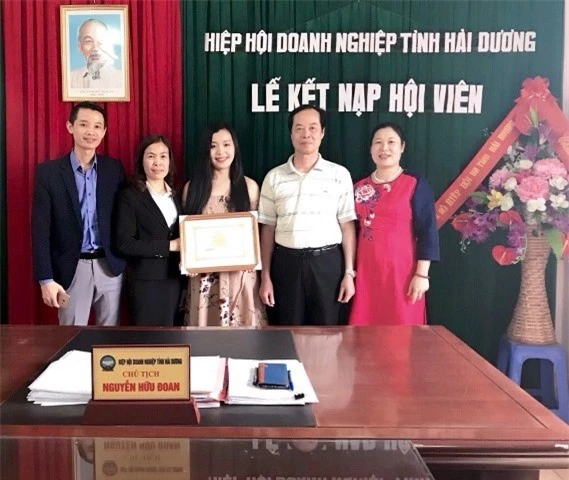 Ông Nguyễn Hữu Đoan trong lễ kết nạp hội viên mới là những doanh nghiệp trẻ, năng động