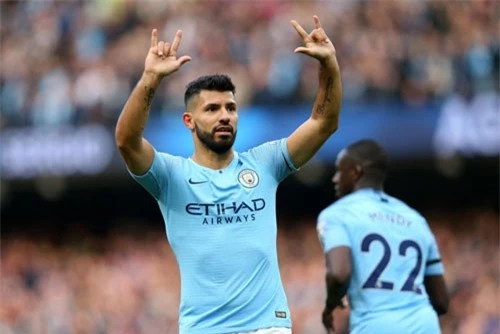 Tiền đạo: Sergio Aguero (Man City).