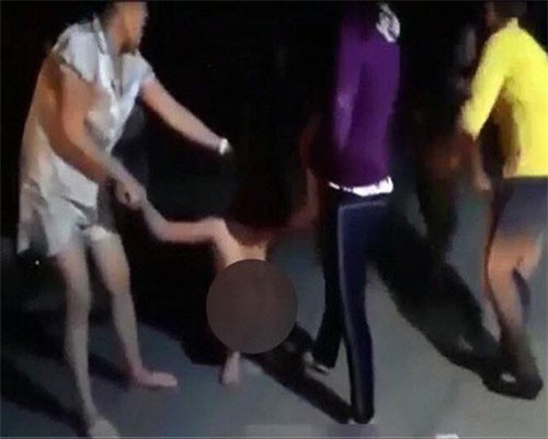 Xôn xao clip cô gái bị cắt tóc, lột quần áo, kéo lê ở Hải Phòng