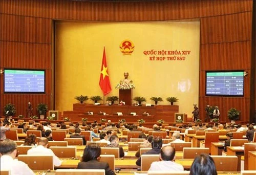 Đại biểu Quốc hội thông qua toàn văn Nghị quyết về dự toán ngân sách nhà nước năm 2019. Ảnh: Phương Hoa/TTXVN