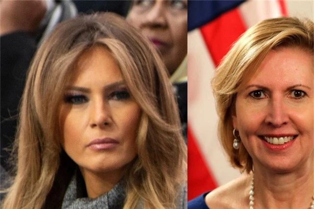  Đệ nhất phu nhân Mỹ Melania Trump (trái) và phó cố vấn an ninh quốc gia Mỹ Mira Ricardel (Ảnh: Vox) 