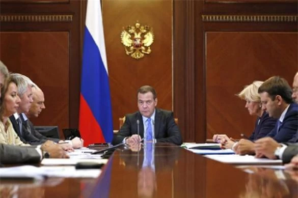 Ngoại trưởng Nga Sergei Lavrov trong một cuộc họp.