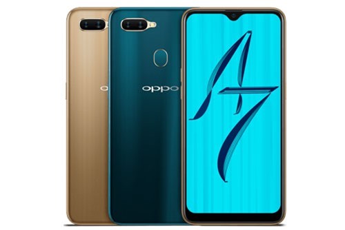 Tại Việt Nam, Oppo A7 có 2 màu xanh lam ngọc, vàng hoàng kim. Dự kiến, máy sẽ được bán ra vào ngày 24/11 với giá 5,99 triệu đồng.
