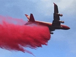 Clip: Cận cảnh máy bay chữa cháy rừng ở California