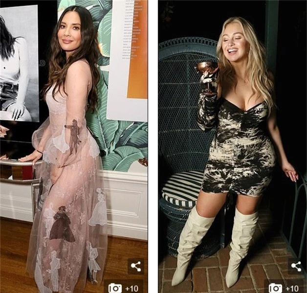  Olivia Munn (trái) và người mẫu Iskra Lawrence (phải) dự tiệc do tạp chí Herring & Herring tổ chức tại Hollywood ngày 16/11 vừa qua 