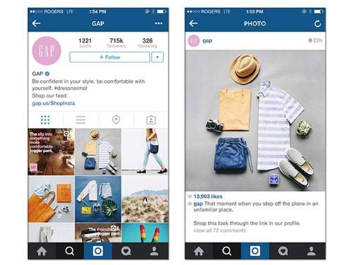 Instagram cho phép mua sắm ngay từ video của nhãn hàng