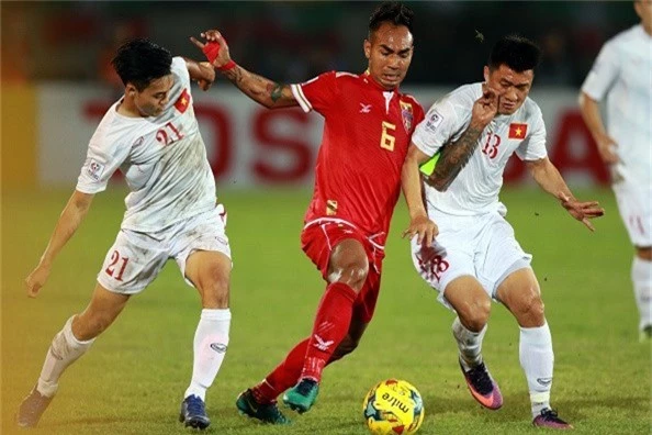 Những trận đấu giữa Việt Nam và Myanmar luôn diễn ra rất căng thẳng (Ảnh: Getty)