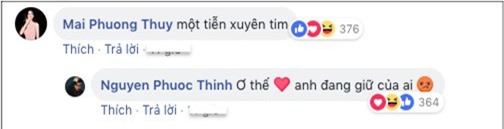 Noo Phước Thịnh- Mai Phương Thúy công khai tán tỉnh nhau