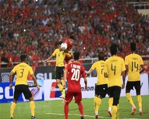 Mặc dù có tỷ lệ kiểm soát bóng vượt trội, nhưng đội Malaysia vẫn không tránh được thất bại trước tuyển Việt Nam thi đấu xuất sắc. (Ảnh: Trọng ĐạtTTXVN)