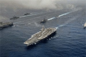 Clip: Hai tàu sân bay Mỹ khoe uy lực trên biển Philippines