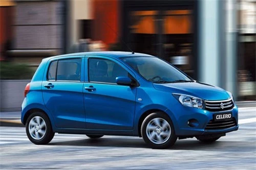 1. Suzuki Celerio (giá 329-359 triệu đồng). Sức mạnh của Suzuki Celerio đến từ động cơ xăng K10B 3 xi lanh với dung tích 1 lít. Động cơ này sản sinh công suất tối đa 67 mã lực, mô-men xoắn cực đại 90 Nm. Xe sử dụng hộp số tự động vô cấp CTV hoặc hộp số sàn 6 cấp.