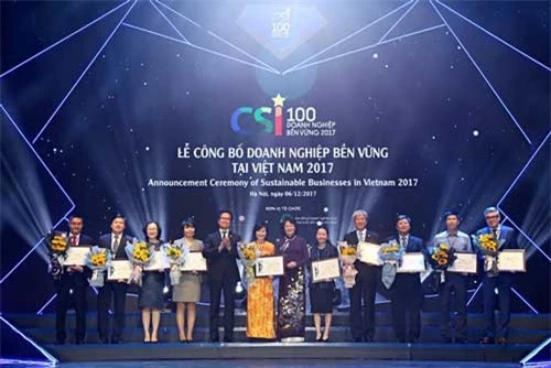 Các doanh nghiệp bền vững được biểu dương năm 2017.