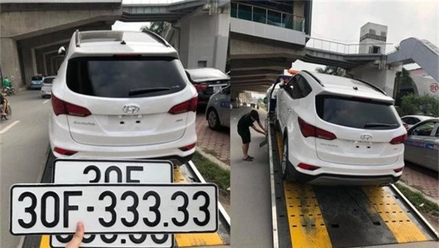  Vào tháng 8 vừa qua, một khách hàng mua Hyundai SantaFe đời 2018 tại Hà Nội đã may mắn bốc được biển số ngũ quý 3 siêu khủng 30F-333.33. 